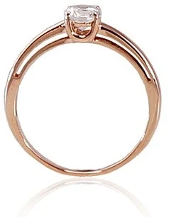 Diamond Sky Jewelry Auksinis žiedas su cirkoniais „Klasika Gold IV“