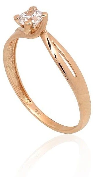 Diamond Sky Jewelry Auksinis žiedas su cirkoniais „Juno Gold XII“