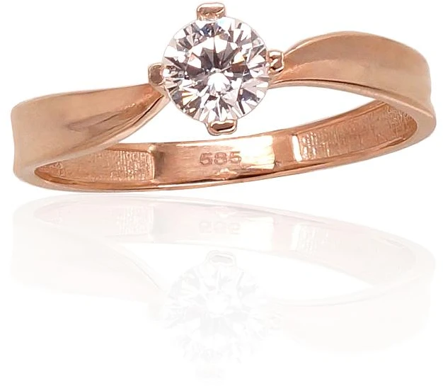 Diamond Sky Jewelry Auksinis žiedas su cirkoniais „Naujoji Klasika XI“