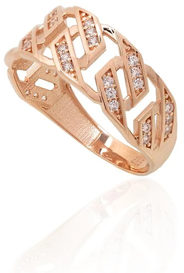Diamond Sky Jewelry Auksinis žiedas su cirkoniais „Graikiški Motyvai VIII“