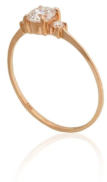Diamond Sky Jewelry Auksinis žiedas su cirkoniais „Juno Gold“