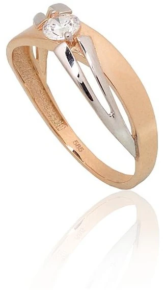Diamond Sky Jewelry Auksinis žiedas su cirkoniais „Spindintis Akcentas II“