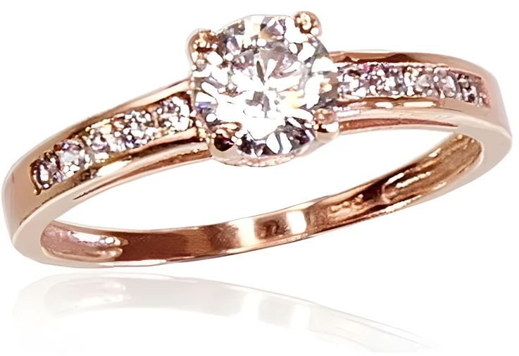 Diamond Sky Jewelry Auksinis žiedas su cirkoniais „Juno Gold XXXIX“
