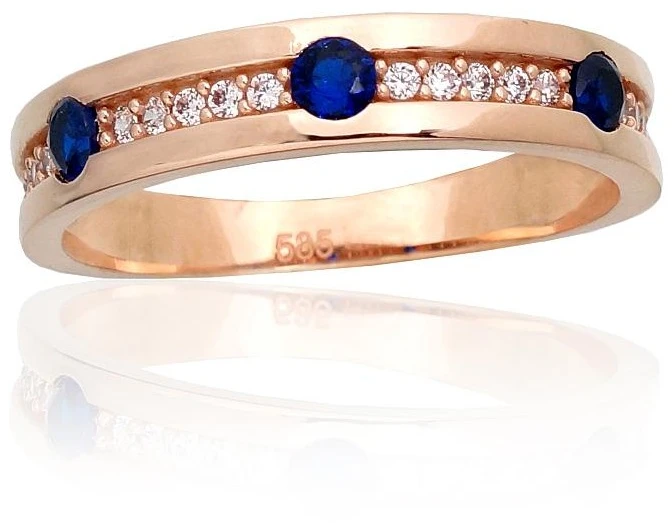 Diamond Sky Jewelry Auksinis žiedas su cirkoniais „Leticia IV“