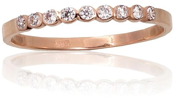 Diamond Sky Jewelry Auksinis žiedas su cirkoniais „Kristalo Horizontas X“