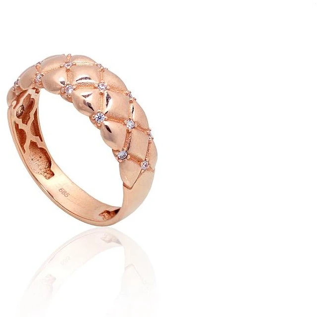 Diamond Sky Jewelry Auksinis žiedas su cirkoniais „Sparkling Dance“