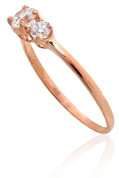 Diamond Sky Jewelry Auksinis žiedas su cirkoniais „Juno Gold VII“
