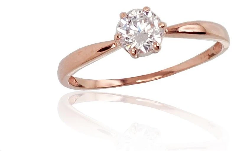 Diamond Sky Jewelry Auksinis žiedas su cirkoniais „Naujoji Klasika“