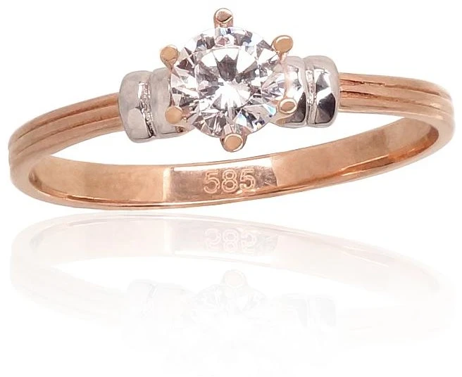 Diamond Sky Jewelry Auksinis žiedas su cirkoniais „Khonsu IV“