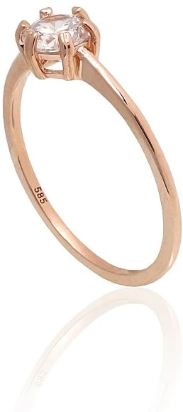 Diamond Sky Jewelry Auksinis žiedas su cirkoniais „Solitaras“