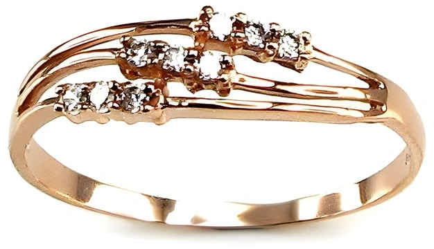 Diamond Sky Jewelry Auksinis žiedas su cirkoniais „Magiška Prabanga“