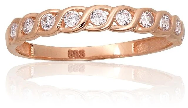 Diamond Sky Jewelry Auksinis žiedas su cirkoniais „Kristalo Horizontas IX“