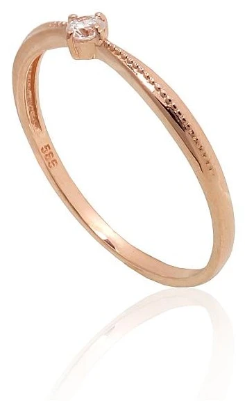 Diamond Sky Jewelry Auksinis žiedas su cirkoniais „Solitaras II“