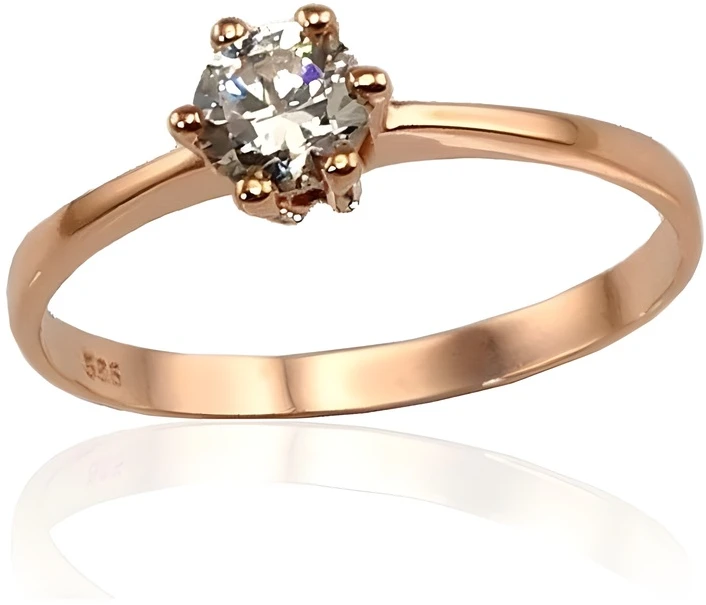 Diamond Sky Jewelry Auksinis žiedas su cirkoniais „Naujoji Klasika VII“