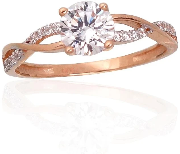 Diamond Sky Jewelry Auksinis žiedas su cirkoniais „Juno Gold XXIV“