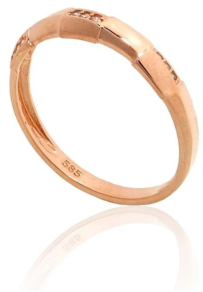 Diamond Sky Jewelry Auksinis žiedas su cirkoniais „Glamour un Grace“