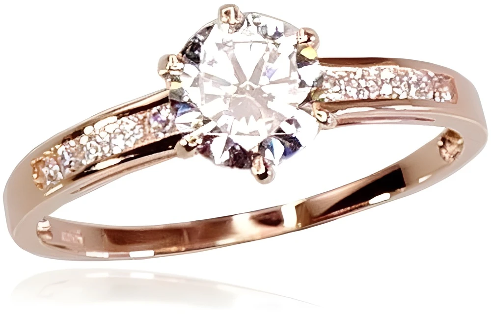 Diamond Sky Jewelry Auksinis žiedas su cirkoniais „Juno Gold XXIII“