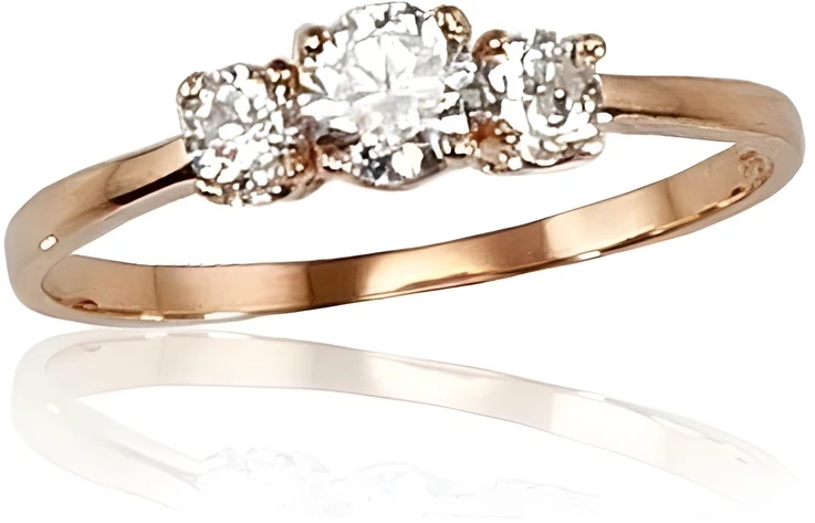 Diamond Sky Jewelry Auksinis žiedas su cirkoniais „Juno Gold VII“