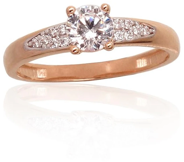 Diamond Sky Jewelry Auksinis žiedas su cirkoniais „Juno Gold XXX“