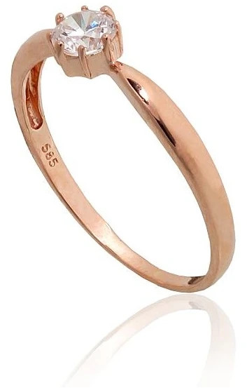 Diamond Sky Jewelry Auksinis žiedas su cirkoniais „Solitaras XI“