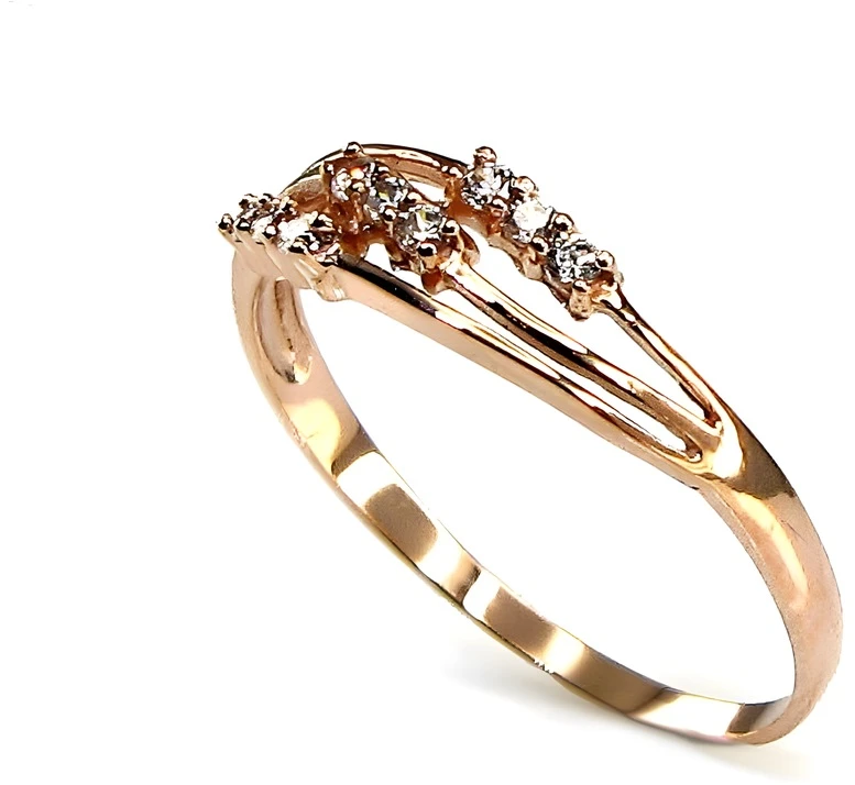 Diamond Sky Jewelry Auksinis žiedas su cirkoniais „Magiška Prabanga“