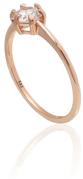 Diamond Sky Jewelry Auksinis žiedas su cirkoniais „Solitaras“