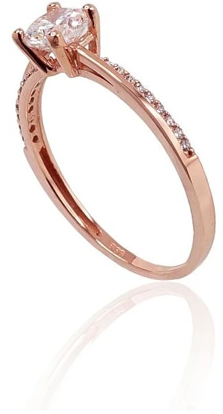 Diamond Sky Jewelry Auksinis žiedas su cirkoniais „Klasika Gold IX“