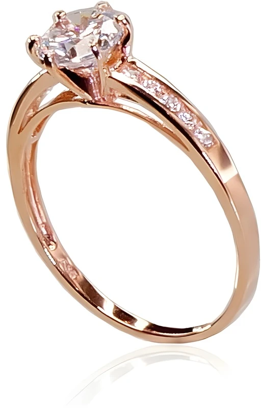 Diamond Sky Jewelry Auksinis žiedas su cirkoniais „Juno Gold XXIII“