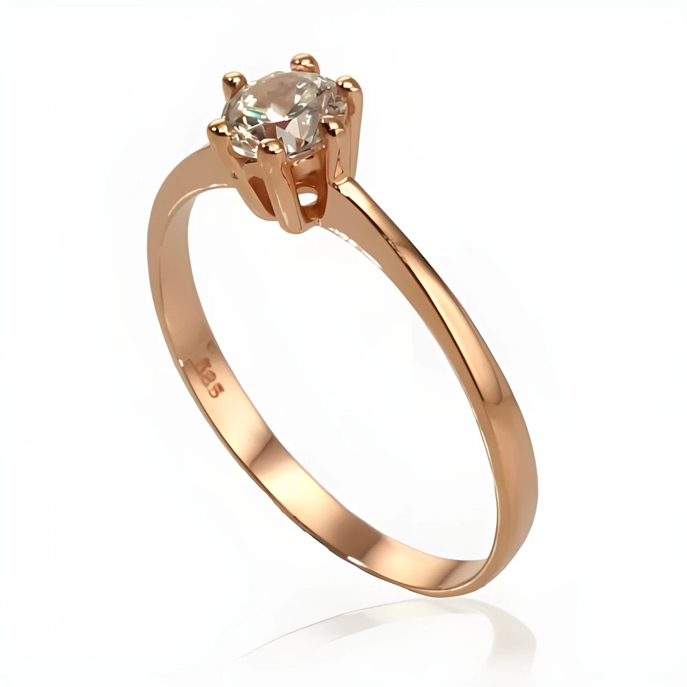 Diamond Sky Jewelry Auksinis žiedas su cirkoniais „Naujoji Klasika VII“