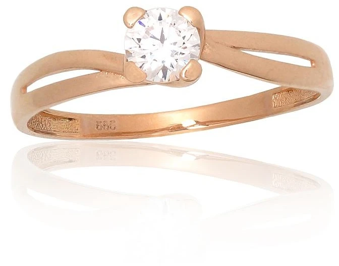 Diamond Sky Jewelry Auksinis žiedas su cirkoniais „Juno Gold XII“