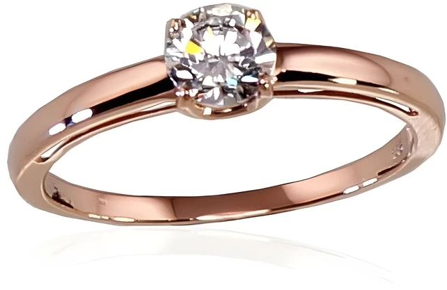 Diamond Sky Jewelry Auksinis žiedas su cirkoniais „Klasika Gold IV“