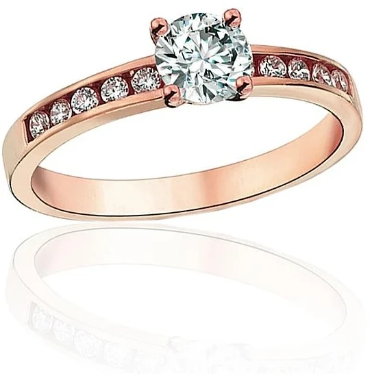 Diamond Sky Jewelry Auksinis žiedas su cirkoniais „Juno Gold XVIII“
