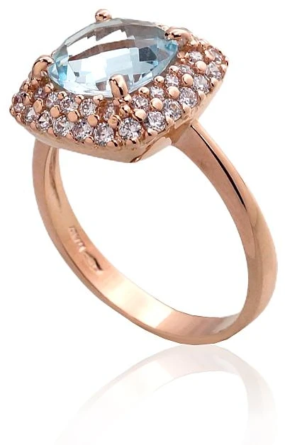 Diamond Sky Jewelry Auksinis žiedas su cirkoniais ir topazais „Morrigan VI“