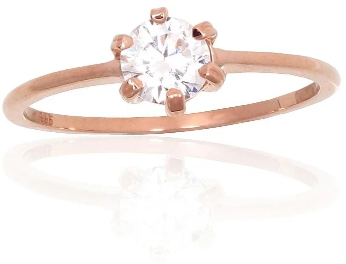 Diamond Sky Jewelry Auksinis žiedas su cirkoniais „Solitaras“