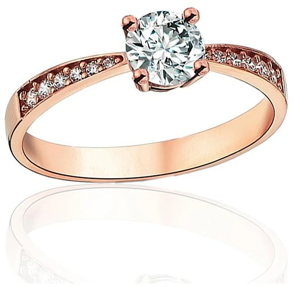 Diamond Sky Jewelry Auksinis žiedas su cirkoniais „Juno Gold XL“