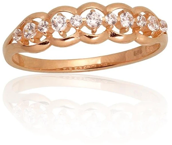 Diamond Sky Jewelry Auksinis žiedas su cirkoniais „Angelica“