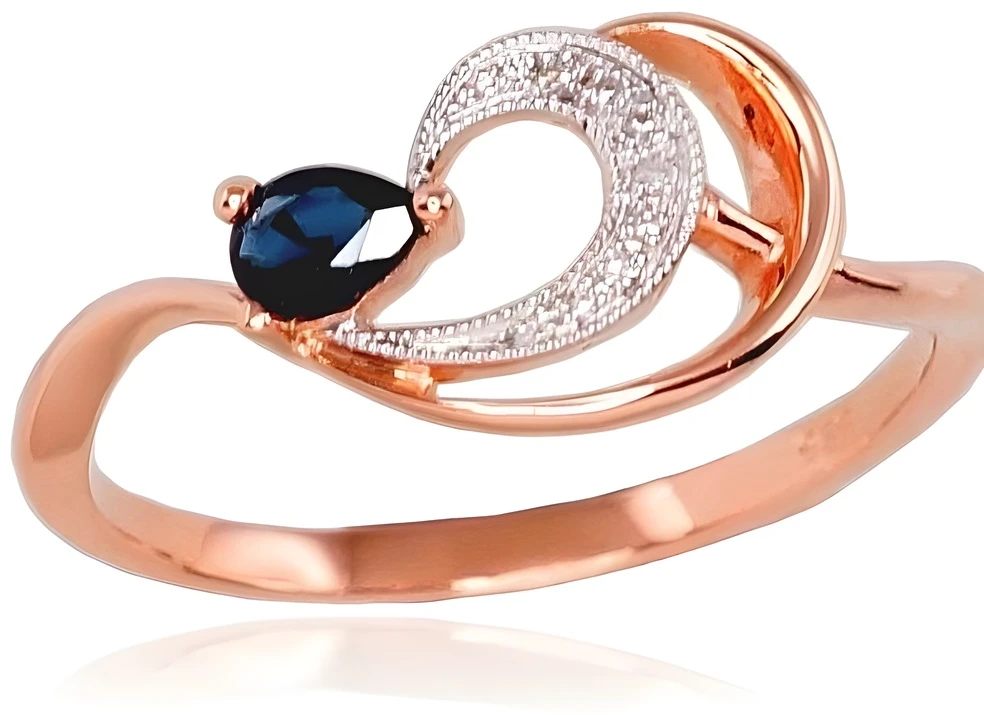 Diamond Sky Jewelry Auksinis žiedas su deimantais ir safyrais „Grotex“