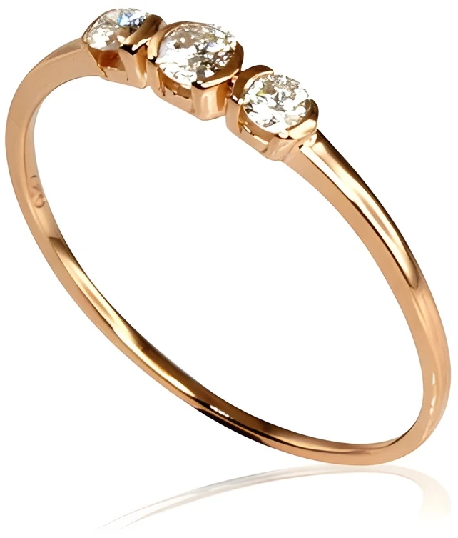 Diamond Sky Jewelry Auksinis žiedas su deimantais „Auksinė Meilė VIII“