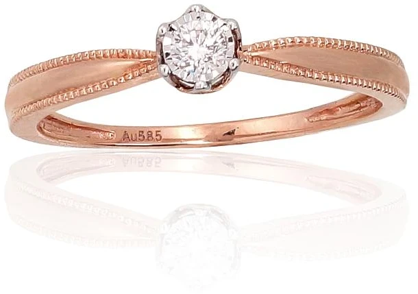 Diamond Sky Jewelry Auksinis žiedas su deimantais „Juno VI“