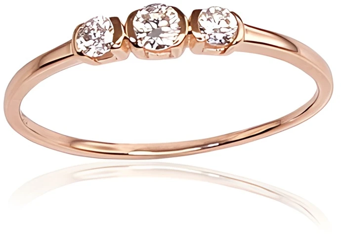 Diamond Sky Jewelry Auksinis žiedas su deimantais „Auksinė Meilė VIII“
