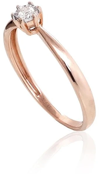 Diamond Sky Jewelry Auksinis žiedas su deimantais „Solitaras“