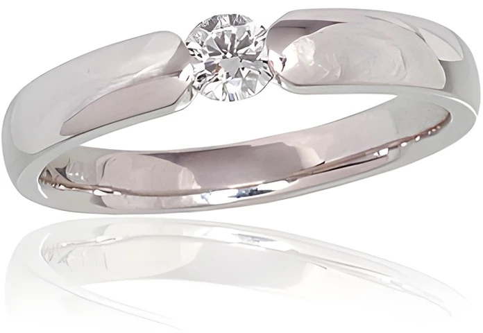 Diamond Sky Jewelry Auksinis žiedas su deimantais „Klasika Gold IV“