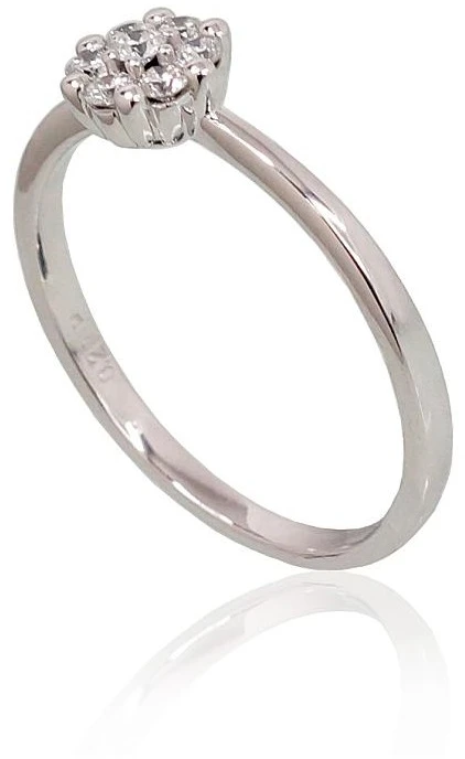 Diamond Sky Jewelry Auksinis žiedas su deimantais „Deimantų Gėlė II“