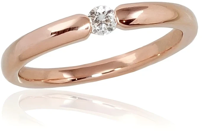 Diamond Sky Jewelry Auksinis žiedas su deimantais „Naujoji Klasika II“