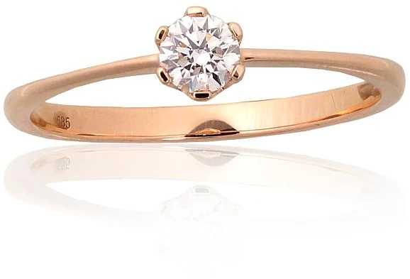 Diamond Sky Jewelry Auksinis žiedas su deimantais „Jos Akių Šviesa“