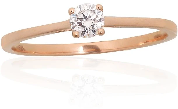 Diamond Sky Jewelry Auksinis žiedas su deimantais „Jos Akių Šviesa III“