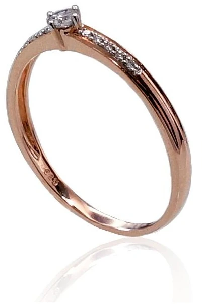 Diamond Sky Jewelry Auksinis žiedas su deimantais „Klasika Gold“