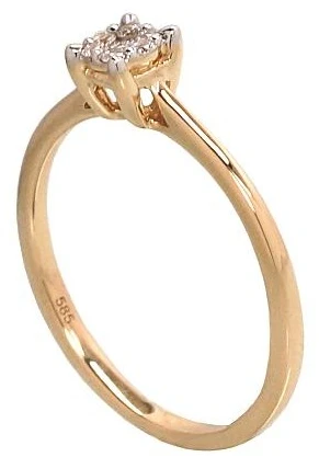 Diamond Sky Jewelry Auksinis žiedas su deimantais „Naujoji Klasika IV“