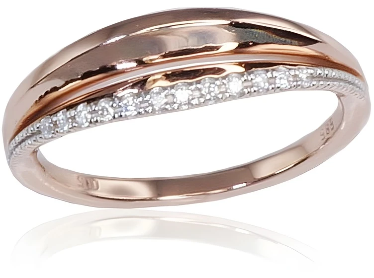 Diamond Sky Jewelry Auksinis žiedas su deimantais „Babylon V“