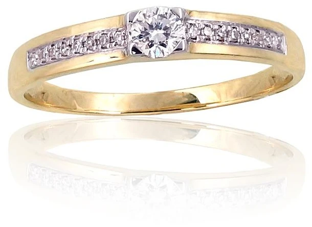 Diamond Sky Jewelry Auksinis žiedas su deimantais „Malori“